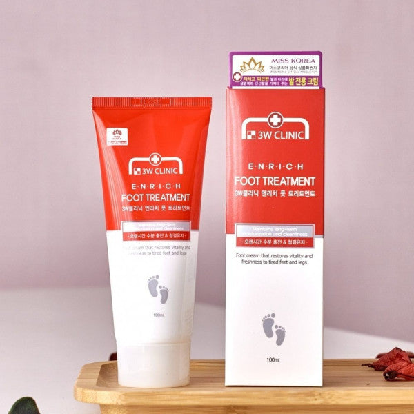 Kem dưỡng da chân 3W Clinic Enrich Foot Treatment 100ml