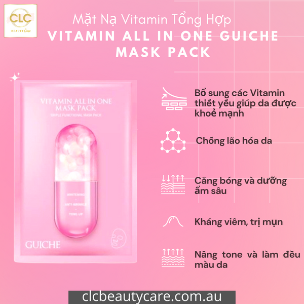 Mặt Nạ Vitamin Tổng Hợp Vitamin All In One Guiche Mask Pack - 1 Hộp 7 Masks