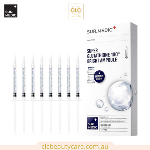 Huyết thanh dưỡng trắng da Sur.Medic Super Glutathione 100 Bright Ampoule - hộp 10 ống