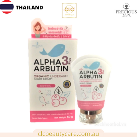 Kem trị thâm vùng da dưới cánh tay Precious Skin Alpha Arbutin 3 Plus Organic Underarm Night Dream 40g