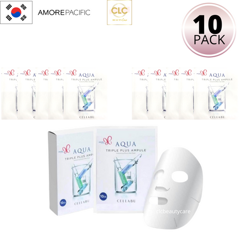 Mặt nạ cấp nước dưỡng trắng da Amore Pacific Aqua Triple Plus Ampule Cellabu Mask - 1 Mask